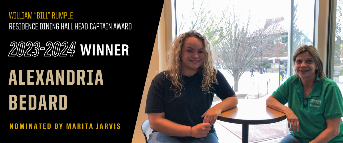 Alexandria Bedard was awarded the William "Bill" Rumple Residence Hall Head Captain Award for 2023-24 academic year. Alexandria was nominated by...