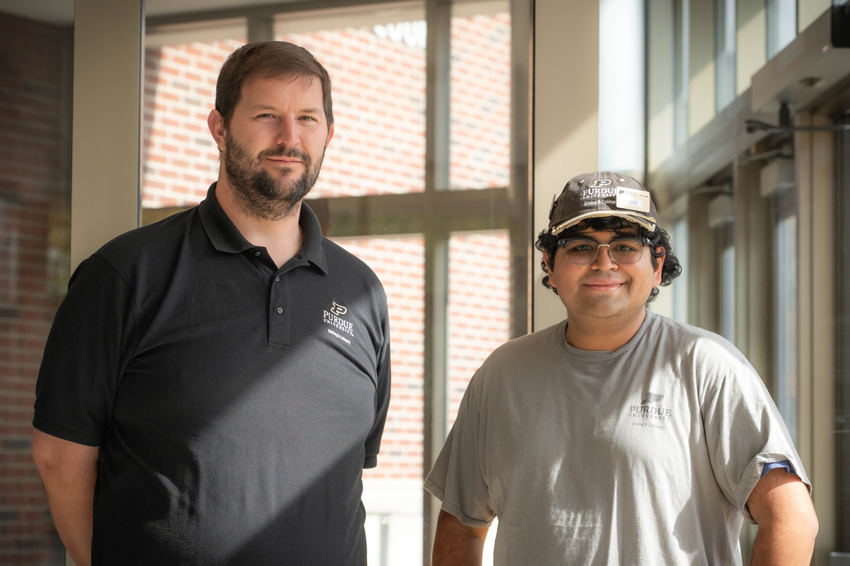 Luis Villegas from Ford Dining Court with his nominators Neal Williamsone