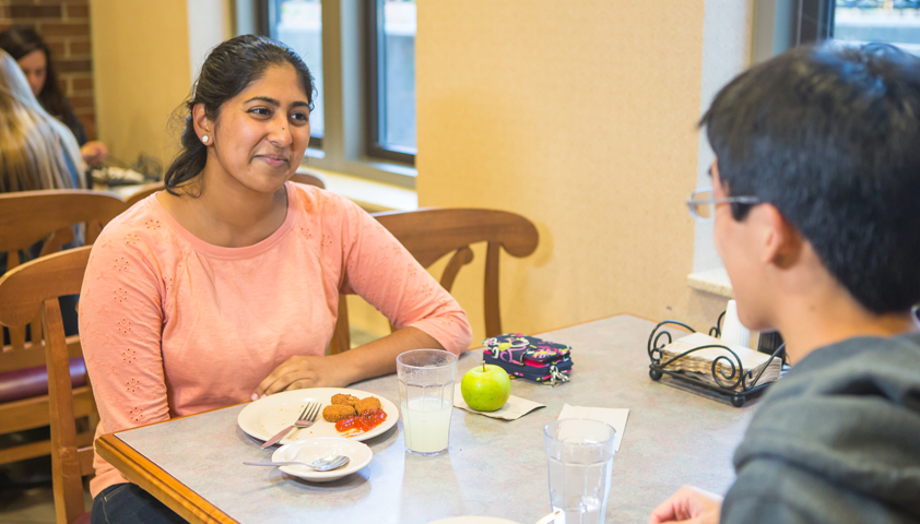 Students Enjoying a Meal