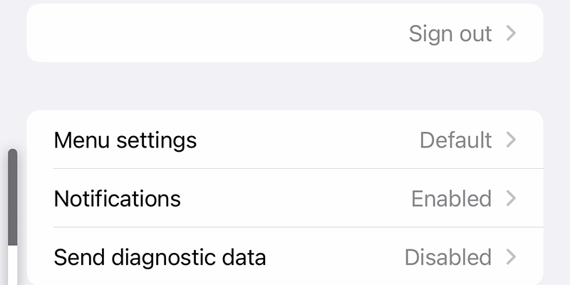 dining app screenshot